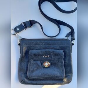 Coach Handbag Messenger Crossbody Leather Black